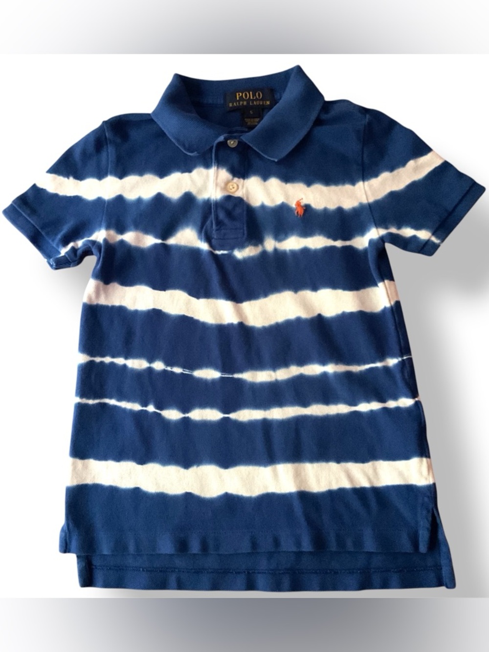 Polo Ralph Lauren Boys Tie-Dye Mesh Short-Sleeve Polo Shirt Sz 5